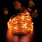 Set of 2 Orange Mini LED Fairy Lights – 30 LEDs, 10ft Silver Wire, Battery Operated with Timer (Orange Color)